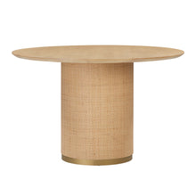 Load image into Gallery viewer, Nomad Wood and Rattan 49&quot; Round Dining Table