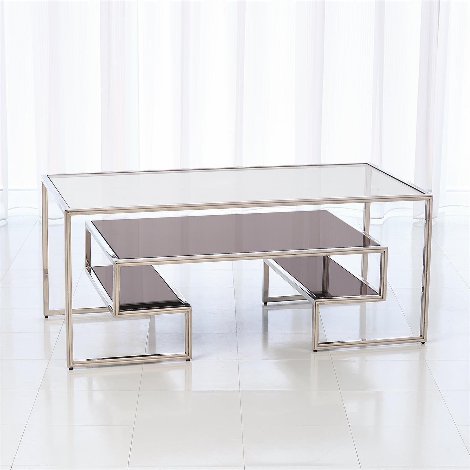 One Up Cocktail Table Stainless Steel