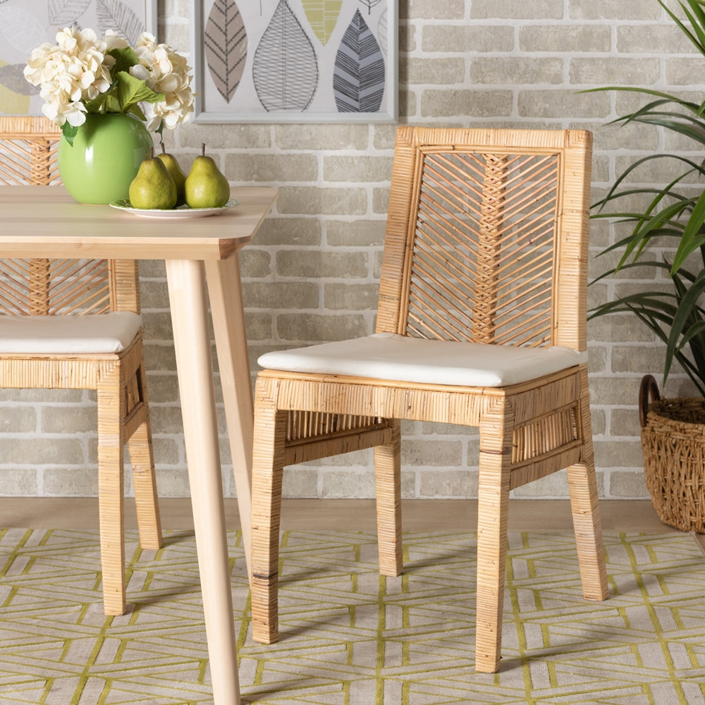 Palms Natural Rattan Dining Chairs (Set of 2)