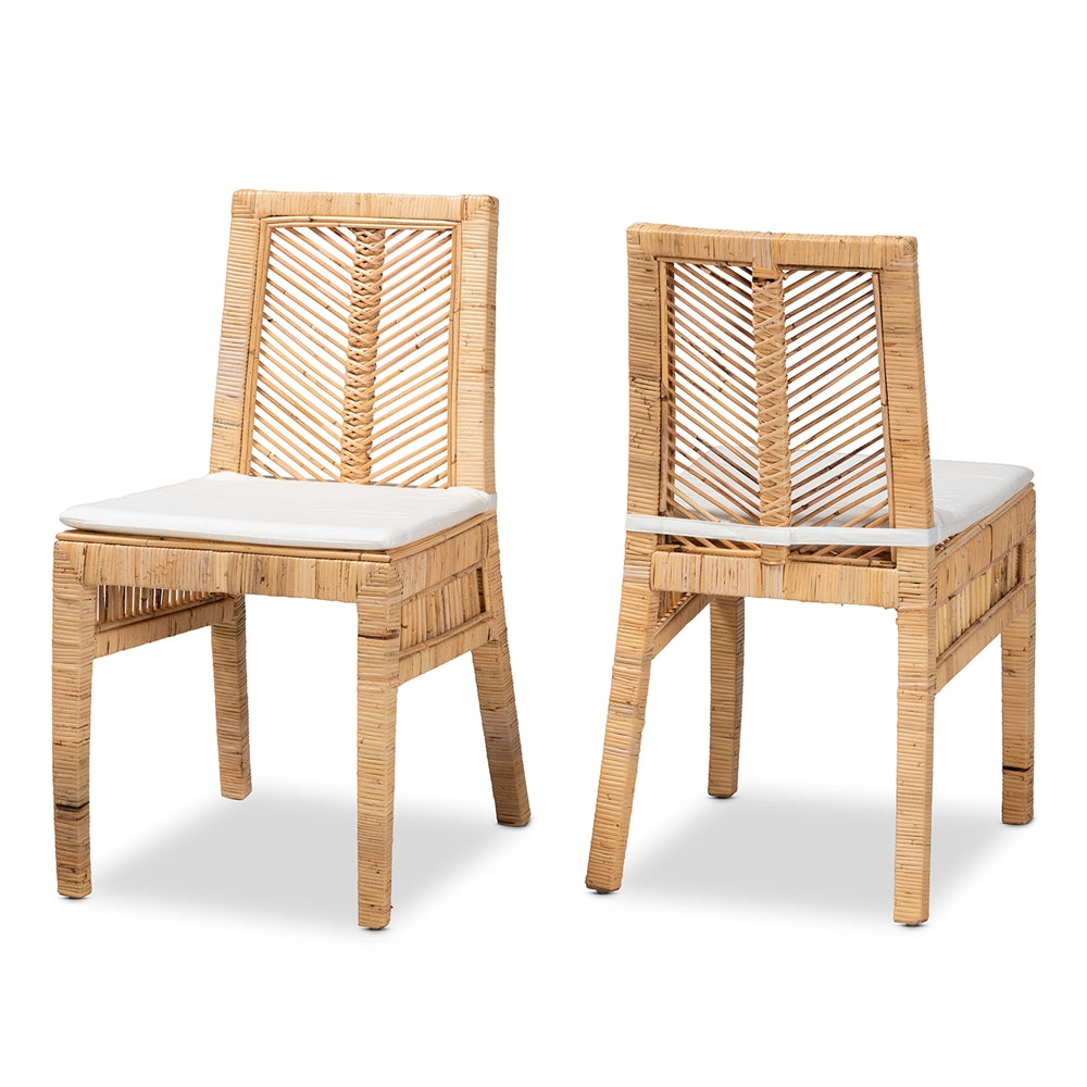Palms Natural Rattan Dining Chairs (Set of 2)