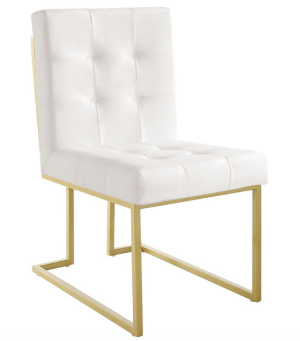 Pierre Gold Stainless Steel Dining Chair (Set of 2)