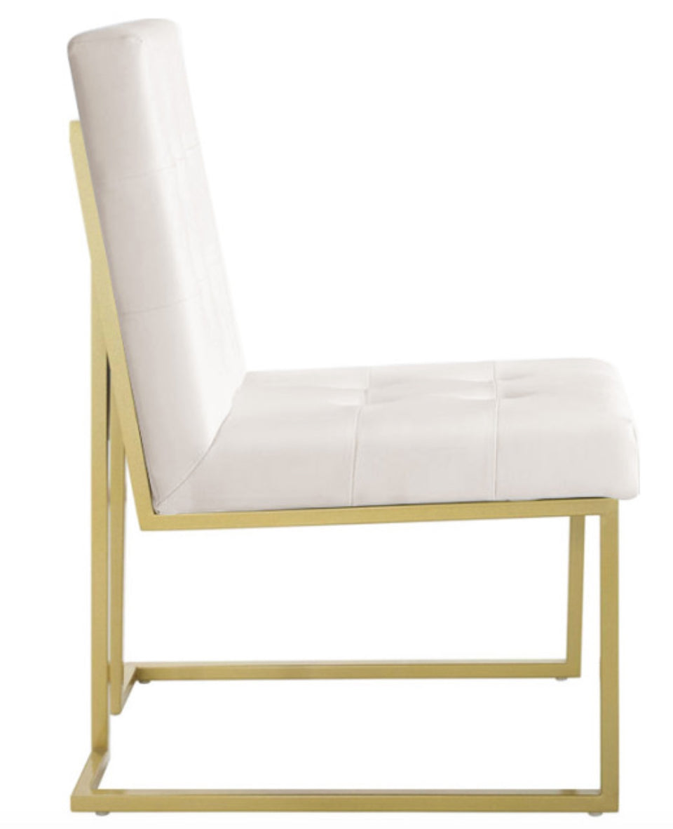 Pierre Gold Stainless Steel Dining Chair (Set of 2)
