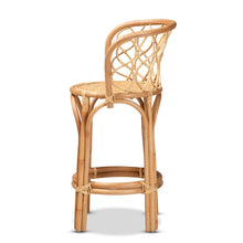 Load image into Gallery viewer, Rattan Criss-Cross Counter Stool