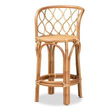 Load image into Gallery viewer, Rattan Criss-Cross Counter Stool