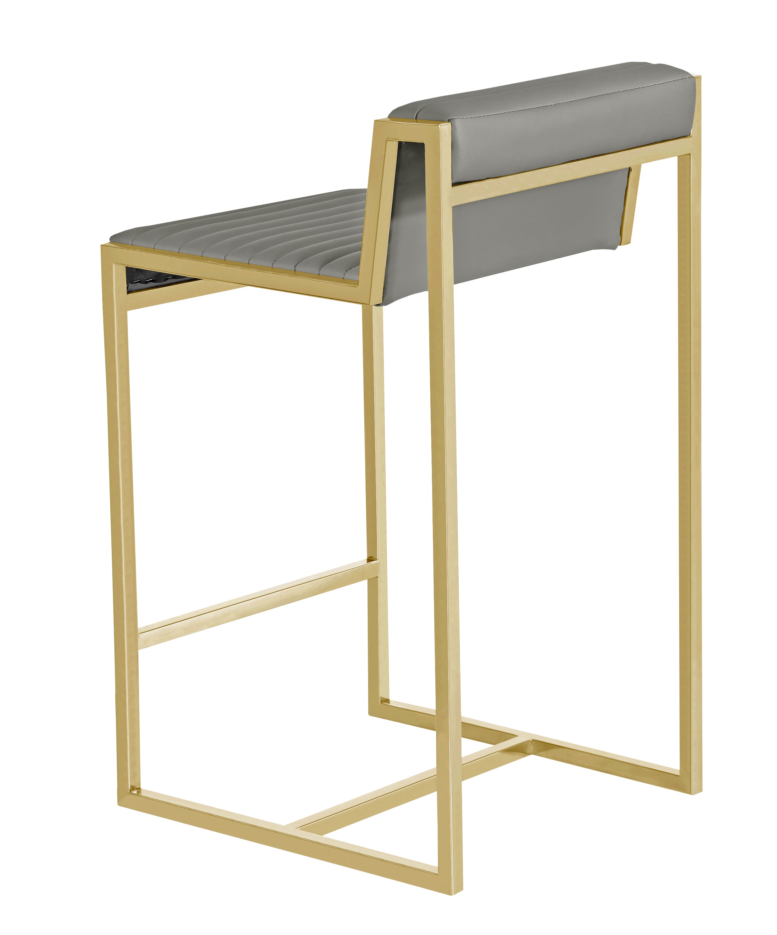 Ripple Counter Stool With Brushed Gold Frame