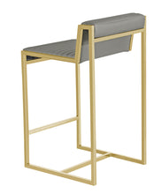 Load image into Gallery viewer, Ripple Counter Stool With Brushed Gold Frame