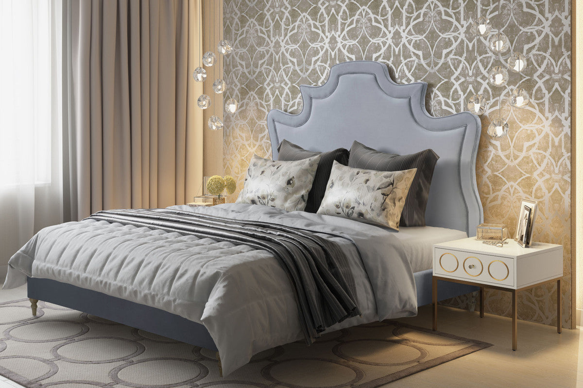 Serenity Velvet Bed in Queen