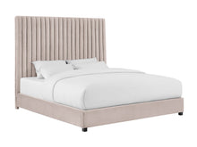 Load image into Gallery viewer, Arabelle Blush Velvet Bed in Queen
