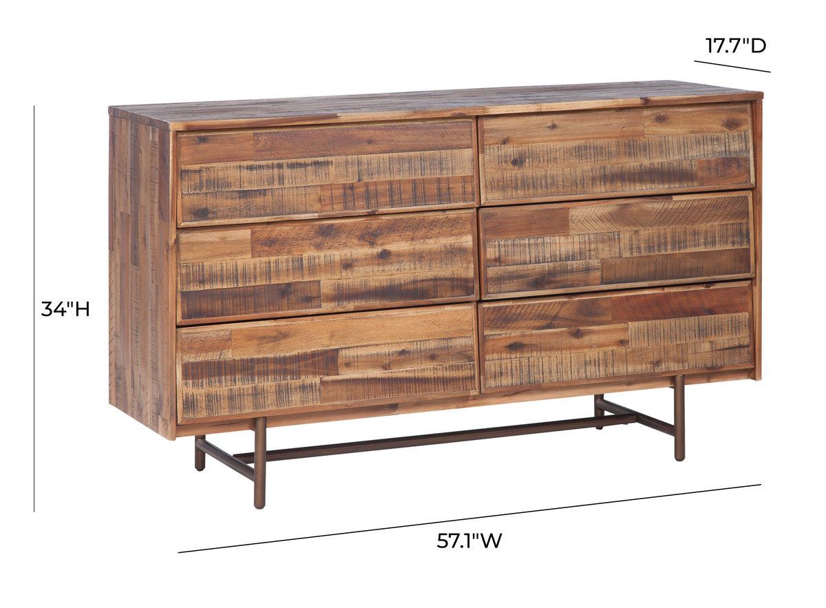 Bushwick Wooden 6 Drawer Dresser