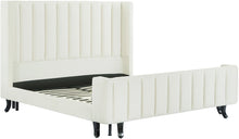 Load image into Gallery viewer, Waverly Cream Velvet Bed in King