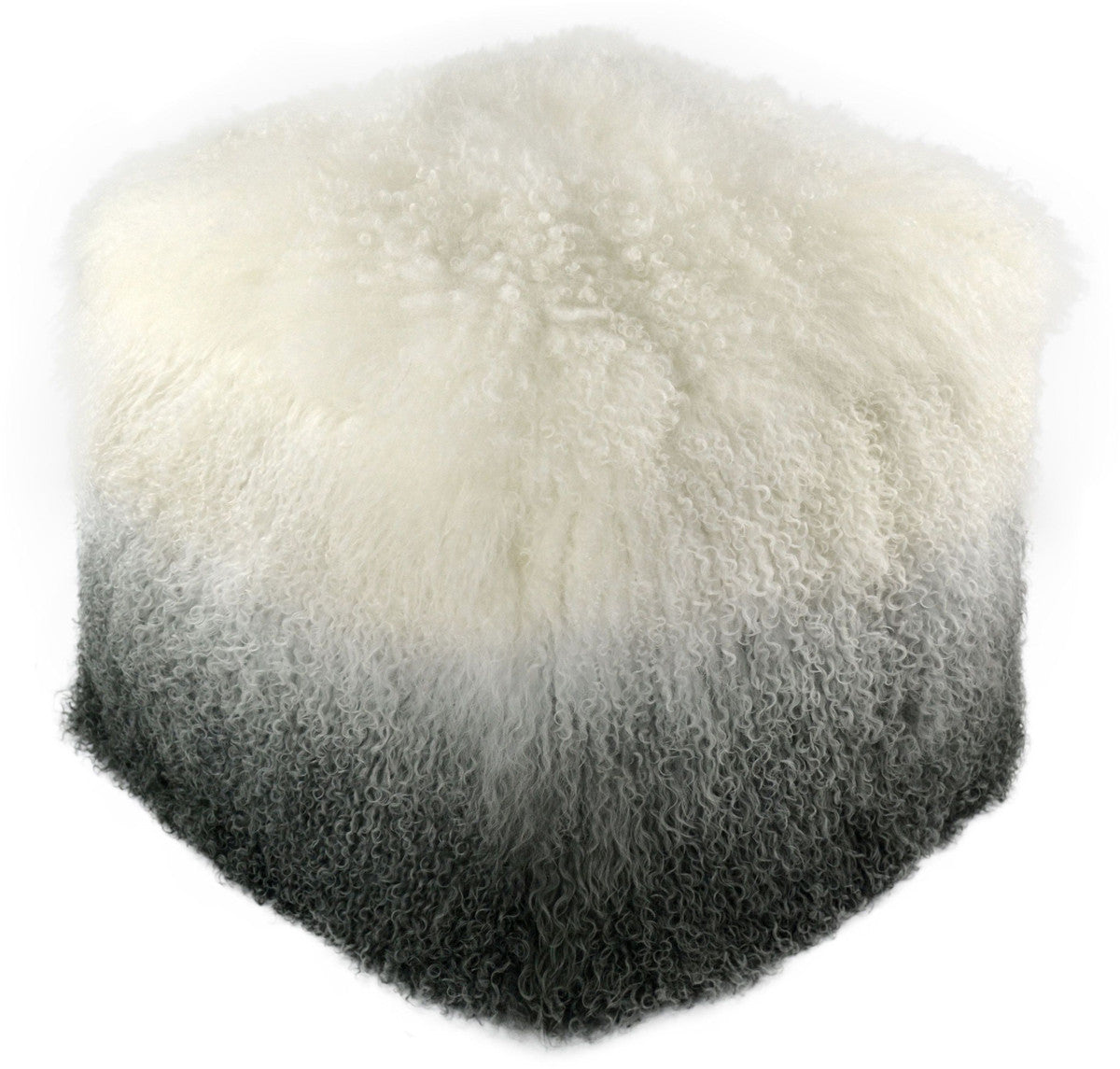 Tibetan Sheep White to Grey Pouf