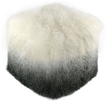 Load image into Gallery viewer, Tibetan Sheep White to Grey Pouf