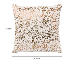 Load image into Gallery viewer, Leather Speckled Gold Pillow