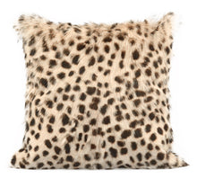 Load image into Gallery viewer, Leopard Print Goatskin 20&quot; Pillow