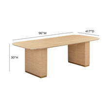 Load image into Gallery viewer, Nomad Wood and Rattan 96&quot; Dining Table