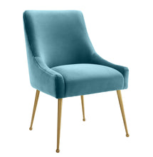 Load image into Gallery viewer, Beatrix Sea Blue Velvet Side Chair