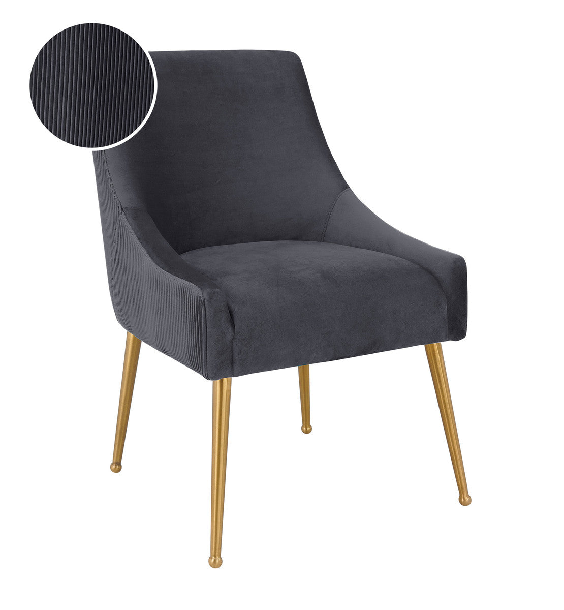 Beatrix Pleated Velvet Side Chair