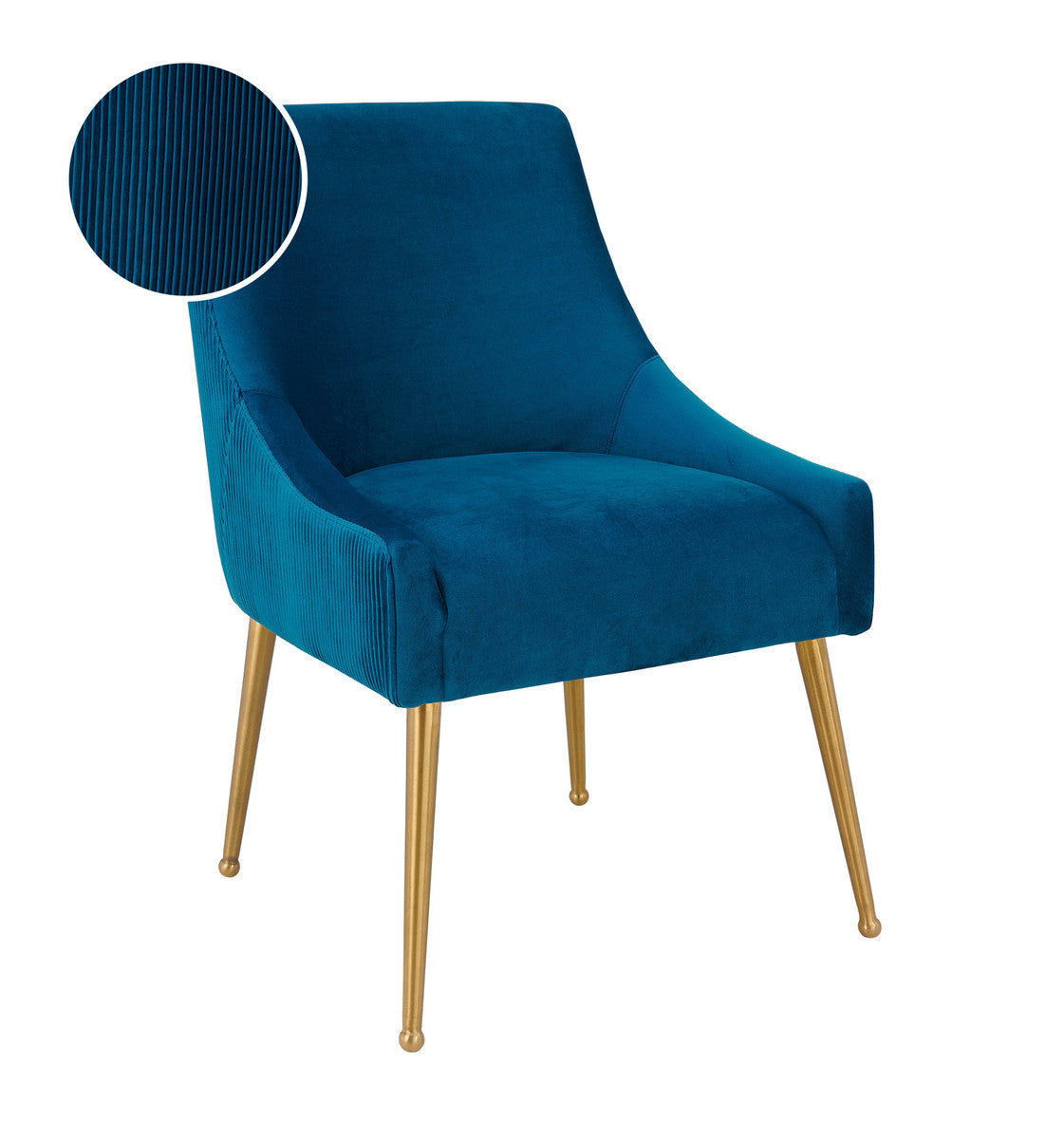 Beatrix Pleated Velvet Side Chair