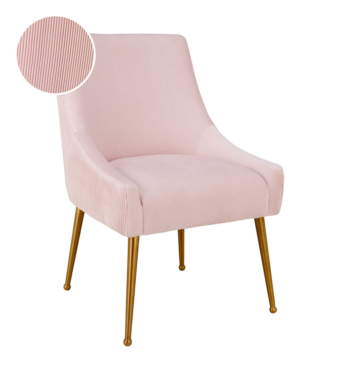 Beatrix Pleated Velvet Side Chair