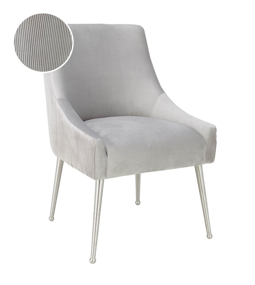 Beatrix Pleated Velvet Side Chair