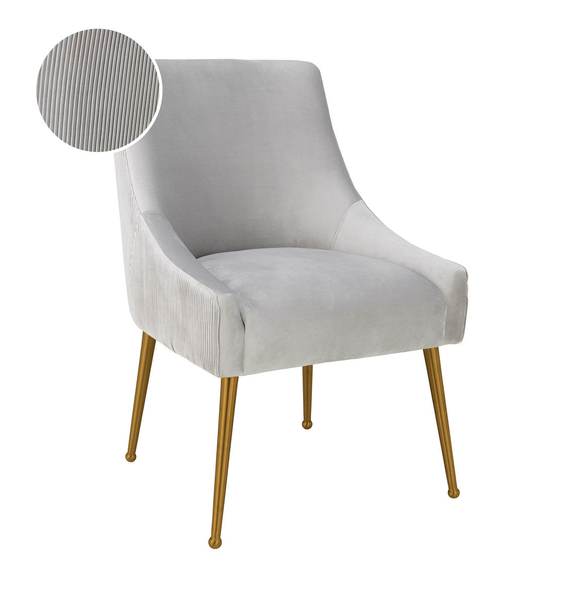 Beatrix Pleated Velvet Side Chair