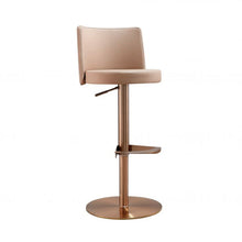 Load image into Gallery viewer, Loosha Cafe Au Lait and Rose Gold Adjustable Stool