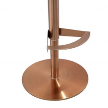 Load image into Gallery viewer, Loosha Cafe Au Lait and Rose Gold Adjustable Stool