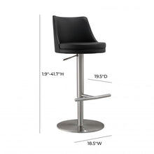 Load image into Gallery viewer, Reagan Silver Adjustable Stool