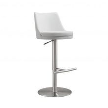 Load image into Gallery viewer, Reagan Silver Adjustable Stool