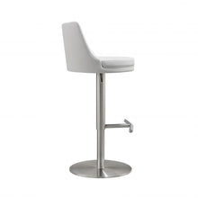 Load image into Gallery viewer, Reagan Silver Adjustable Stool