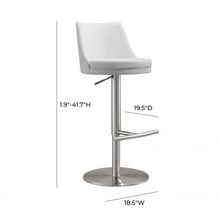 Load image into Gallery viewer, Reagan Silver Adjustable Stool