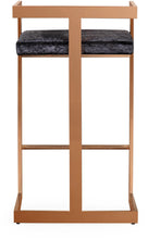 Load image into Gallery viewer, Marquee Black Velvet Bar Stool