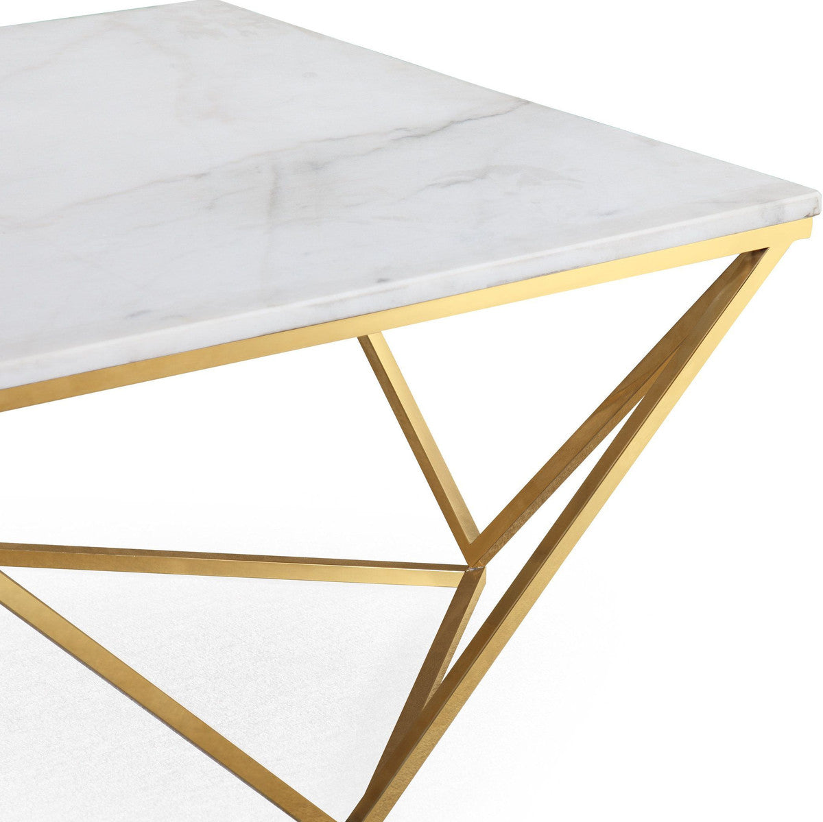 Leopold White Marble Cocktail Table