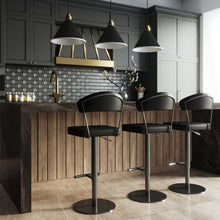 Load image into Gallery viewer, Cosmo Black on Black Steel Barstool
