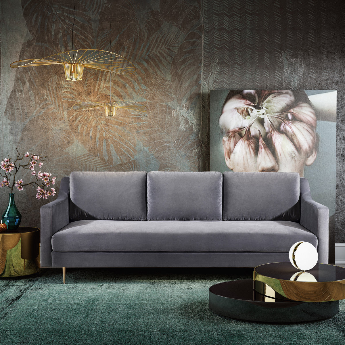 Milan Velvet Sofa