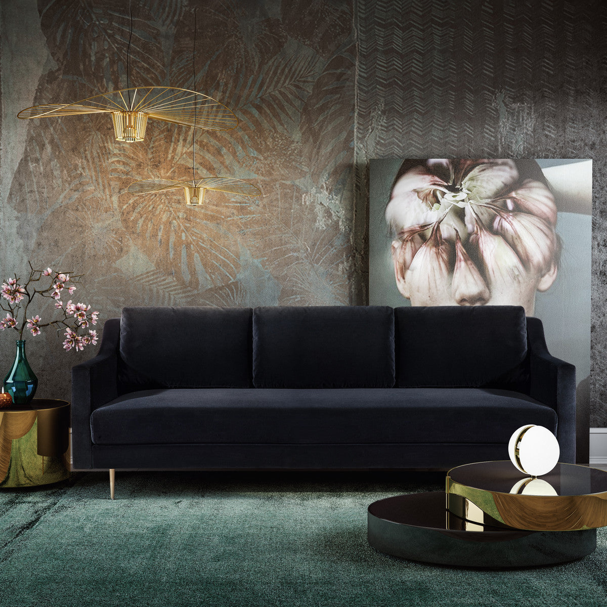 Milan Velvet Sofa