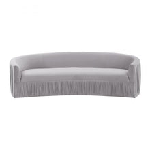 Load image into Gallery viewer, Valerie Pleated Light Grey Velvet Sofa