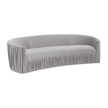 Load image into Gallery viewer, Valerie Pleated Light Grey Velvet Sofa