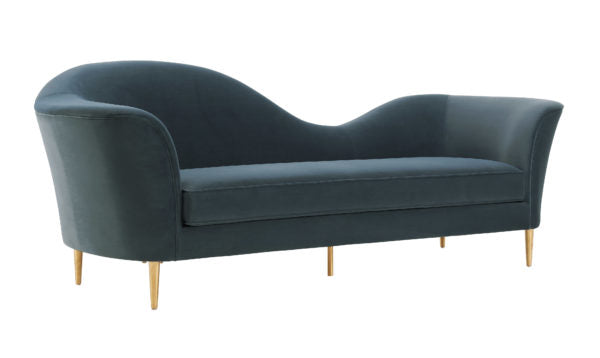 PLATO GREY VELVET SOFA