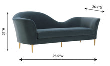 Load image into Gallery viewer, PLATO GREY VELVET SOFA