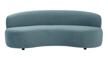 Load image into Gallery viewer, Cannellini Bluestone Velvet Sofa