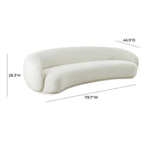 Load image into Gallery viewer, Kendall Cream Velvet 120&quot; Sofa