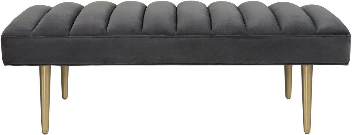 Jax Grey Velvet Bench