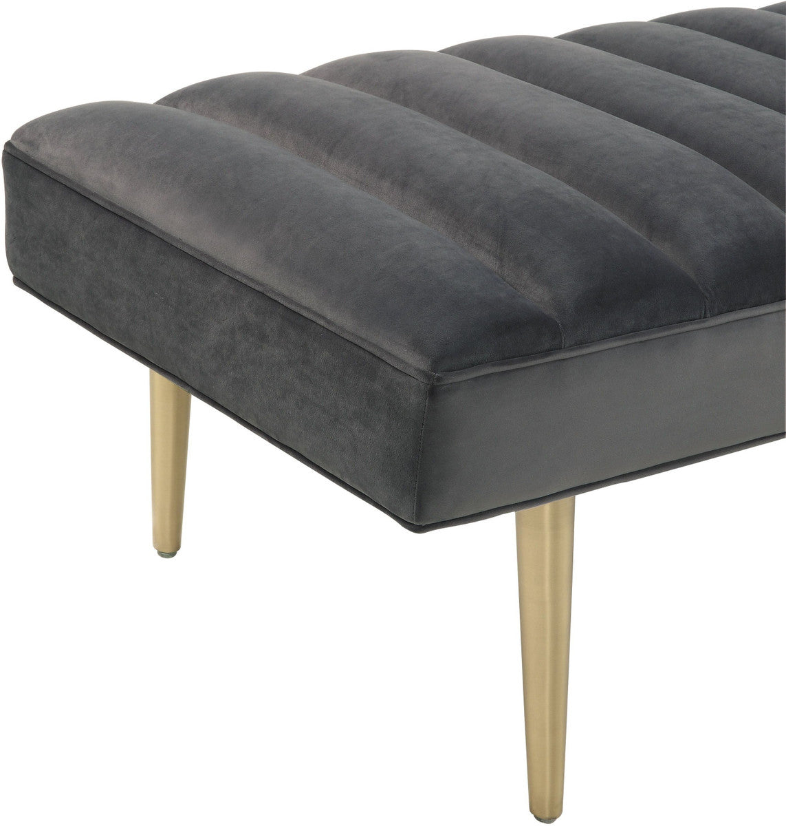 Jax Grey Velvet Bench