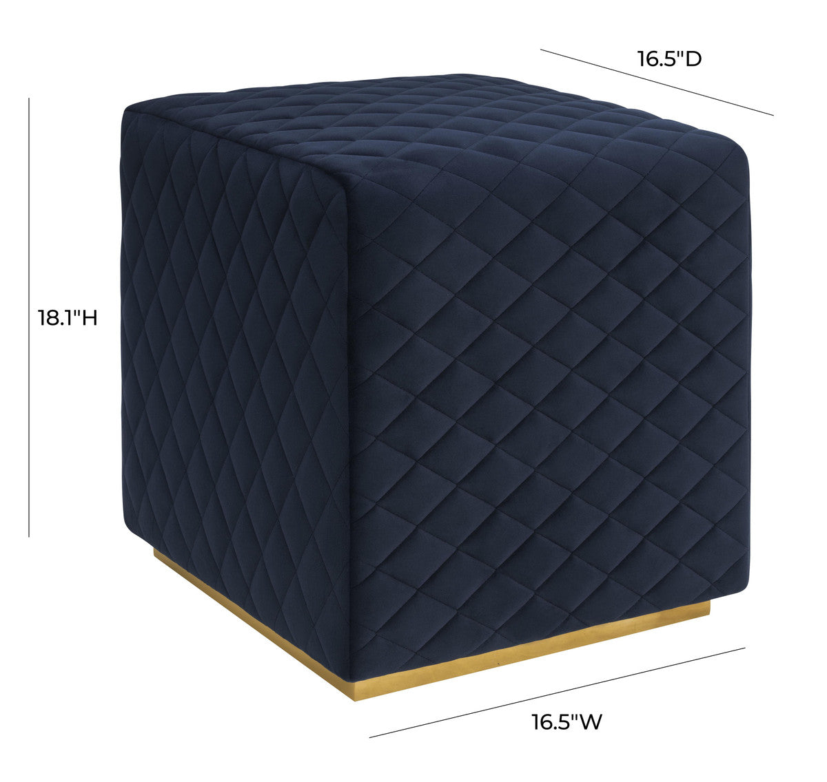 Kent Velvet Ottoman