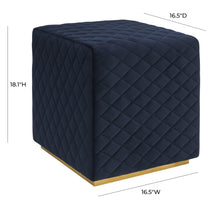 Load image into Gallery viewer, Kent Velvet Ottoman