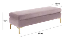 Load image into Gallery viewer, Delilah Textured Velvet Bench