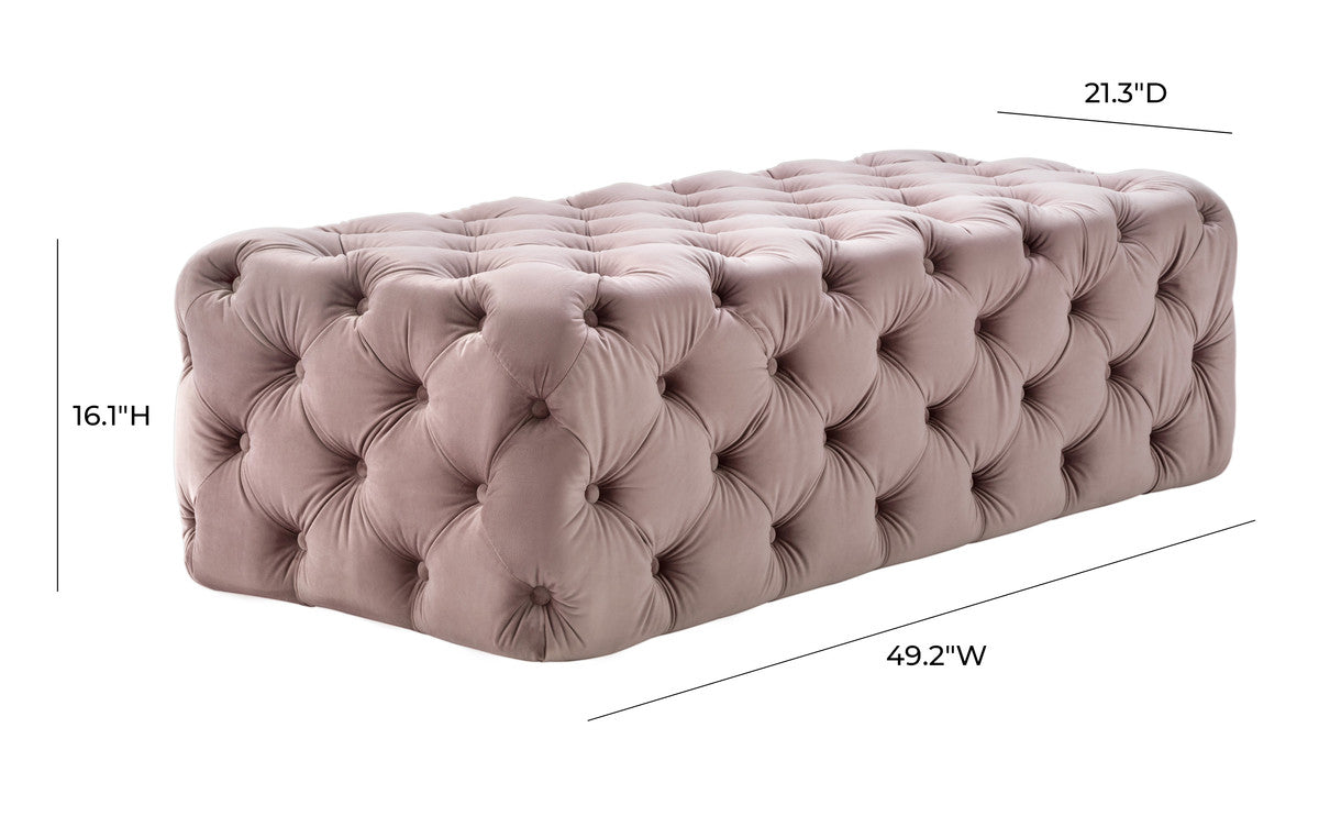 Kaylee Jumbo Velvet Ottoman