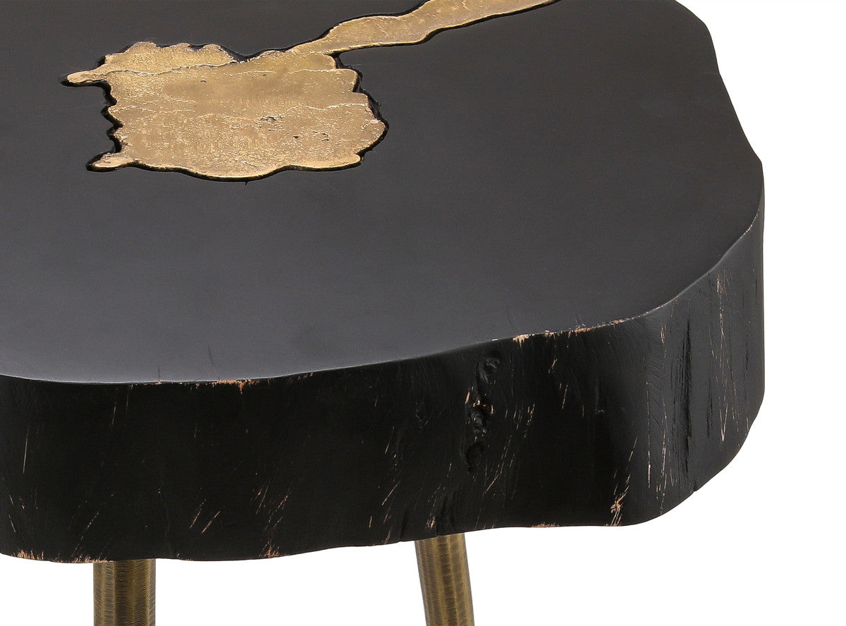 Timber Brass Side Table