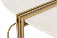 Load image into Gallery viewer, Caleb Oval White Marble Cocktail Table